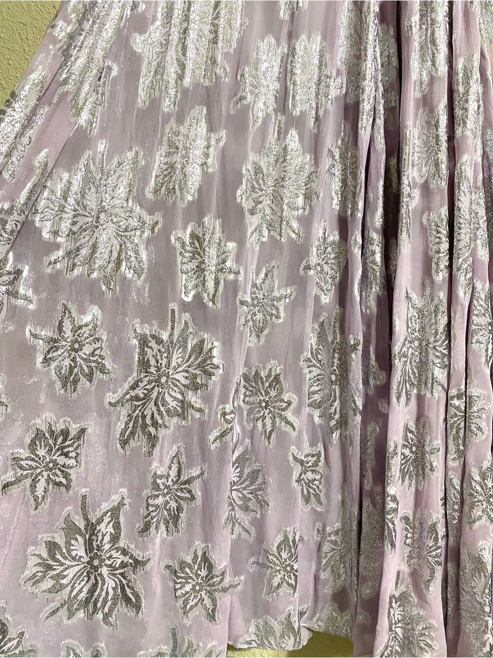 NWT Ieena for Mac Duggal Lilac Braided Strap A-line Floral Gown 9310 Size 6 - Picture 15 of 16